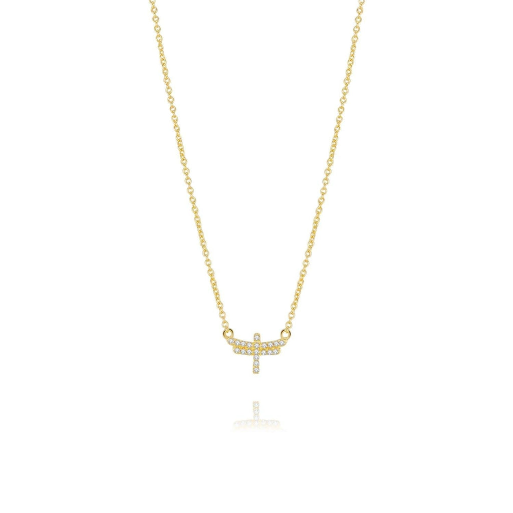 Airplane Necklace 18ct Gold Plated Vermeil - Trendolla Jewelry