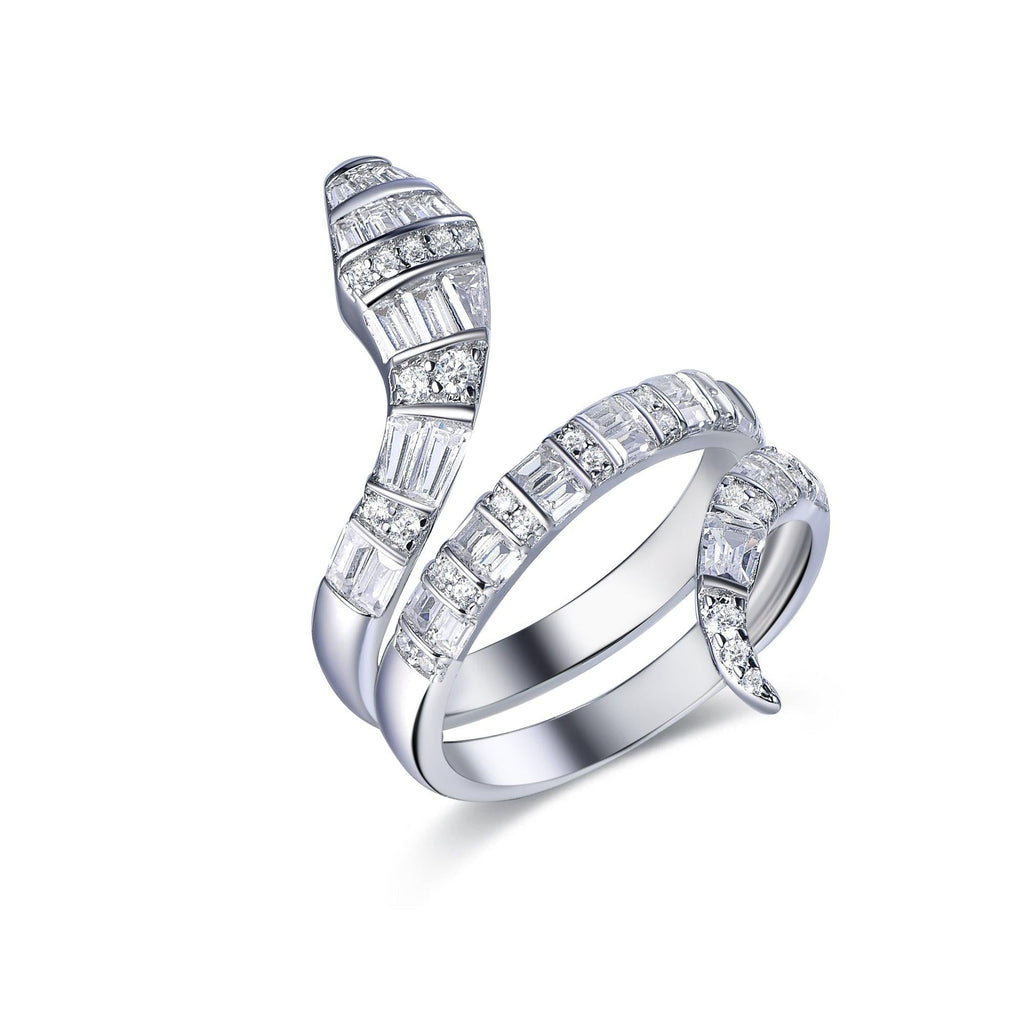 Trendolla Snake Shape Sterling Silver Ring - Trendolla Jewelry
